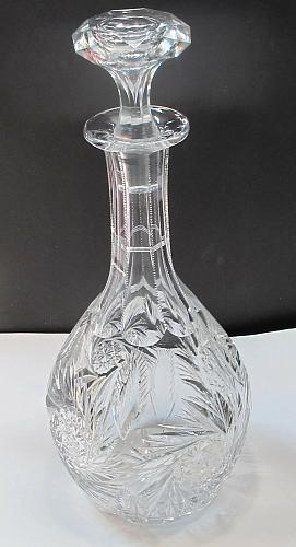 American Brilliant Period Cut Glass decanter, Antique ABP