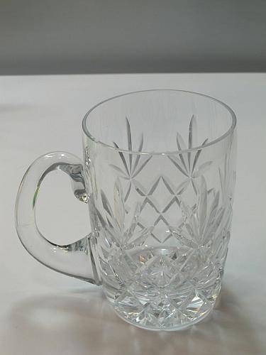Lenox HAND Cut glass Charleston Crystal fathers day mug Made in USA