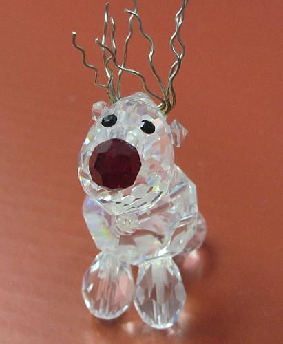 Iris Arc red nose reindeer crystal