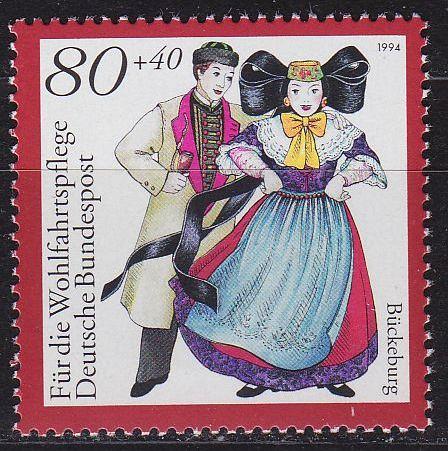 GERMANY BUND [1994] MiNr 1757 ( **/mnh ) Trachten