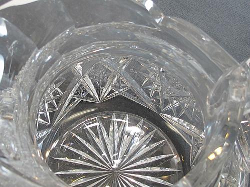American Brilliant Period Cut Glass squat pitcher Antique 6.75 lb