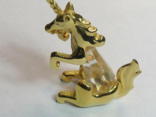 Swarovski crystal brass Unicorn figurine