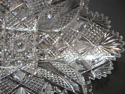 ABP Crystal Cut Glass Oval Bowl