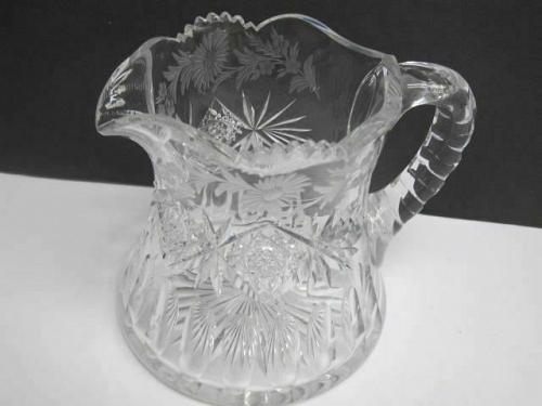 Signed Sinclaire ABP cut glass pitcher