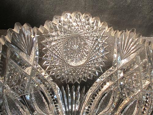 ABP Crystal Cut Glass rectangle Bowl