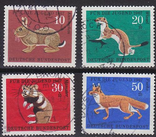 GERMANY BUND [1967] MiNr 0529-32 ( O/used ) Tiere