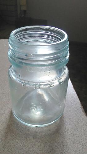 Vintage Free Sample Glass Bottle/Jar- Embossed