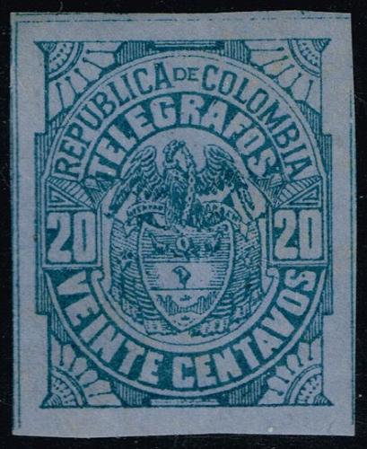 Colombia Telegraph Stamp (Yvert #TE27); Unused (3Stars) |COLTE27-01XRS