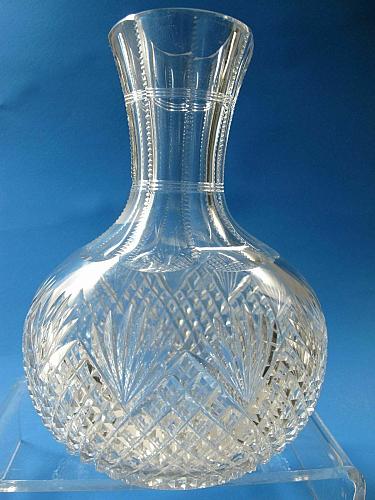 Strawberry diamond and fan Carafe American Brilliant Period hand Cut Glass