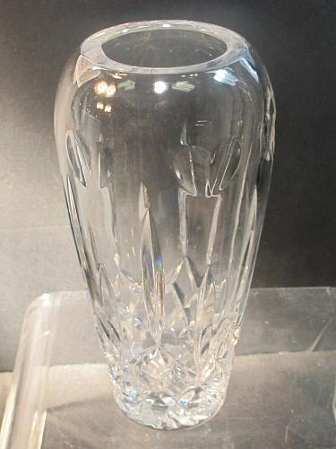 Waterford CUT GLASS signed vase Lismore Heart cut in Ireland