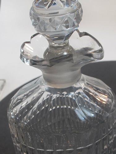 Pair Cut Glass oval cruets Antique