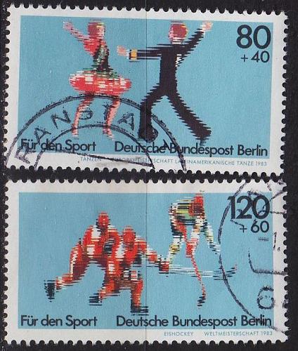 GERMANY BERLIN [1983] MiNr 0698-99 ( O/used ) Sport