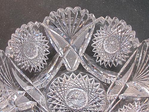 ABP cut glass ice tub Antique crystal Made in USA ABP