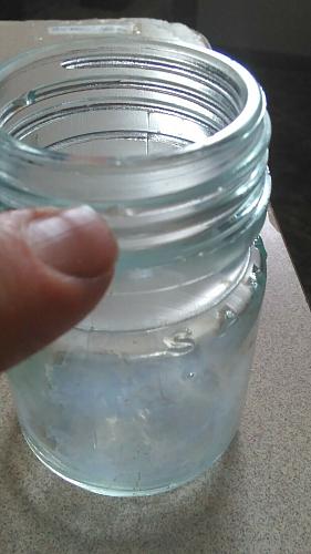 Vintage Free Sample Glass Bottle/Jar- Embossed