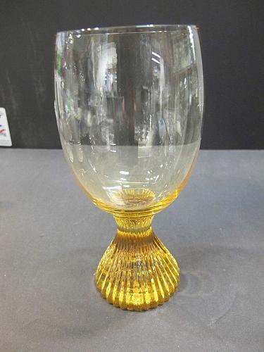 Lenox Tempo water glass yellow hand blown