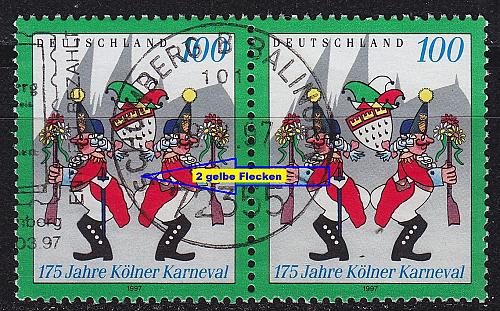 GERMANY BUND [1997] MiNr 1903 F3,II 2er ( O/used ) [01] Plattenfehler