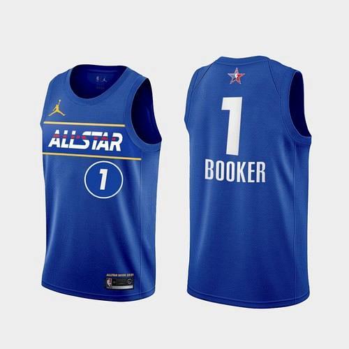 Men's Suns Devin Booker Blue Western 2021 All Star Jersey