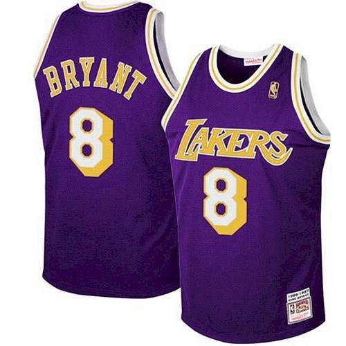 Men's Los Angeles Lakers Kobe Bryant Purple 1996 1997 Throwback Jersey