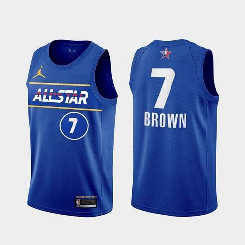 Men's Celtics Jaylen Brown Blue Eastern Conference 2021 All Star Jersey