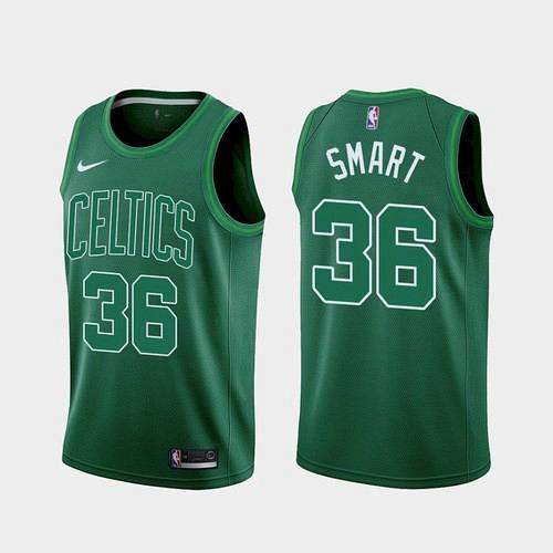 Men's Boston Celtics Marcus Smart 2021 Earned Green Jersey