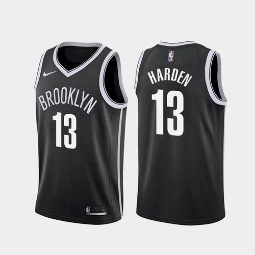 Men's Brooklyn Nets James Harden 2021 Icon Black Jersey