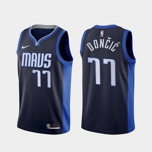 Men's Dallas Mavericks Luka Doncic 2021 Earned Navy Jersey