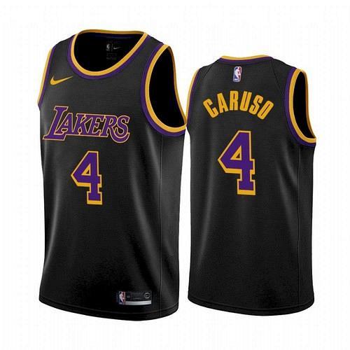 Men's Los Angeles Lakers #4 Alex Caruso 2021 Earned Black Jersey
