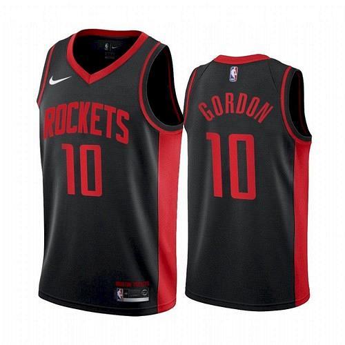 Men's Houston Rockets #10 Eric Gordon 2021 Earned Black Jersey