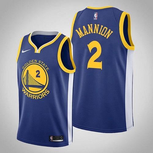 Men's Golden State Warriors Nico Mannion Blue Icon 2020 Draft Jersey