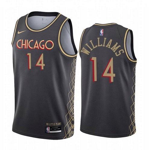 Men's Chicago Bulls Patrick Williams 2021 City Black 2020 Draft Jersey