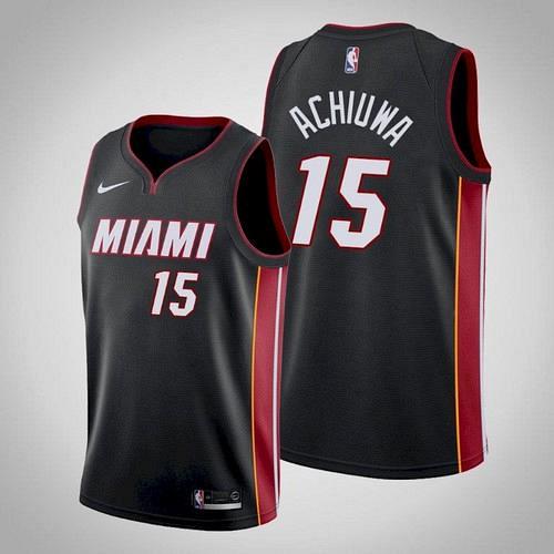 Men's Miami Heat #15 Precious Achiuwa Black 2020 Draft Jersey