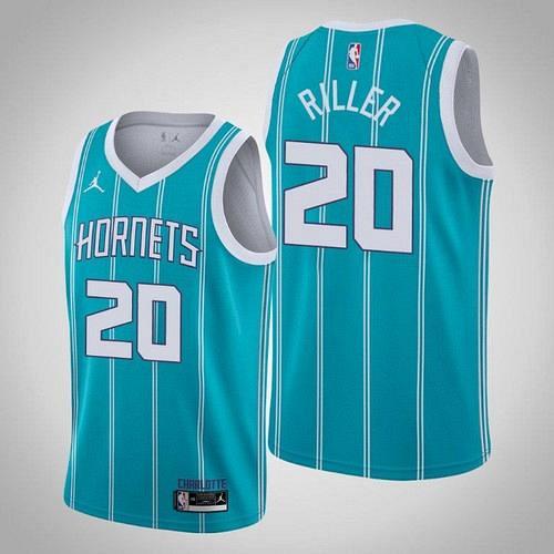 Men's Charlotte Hornets #20 Grant Riller Teal 2020 Draft Jersey