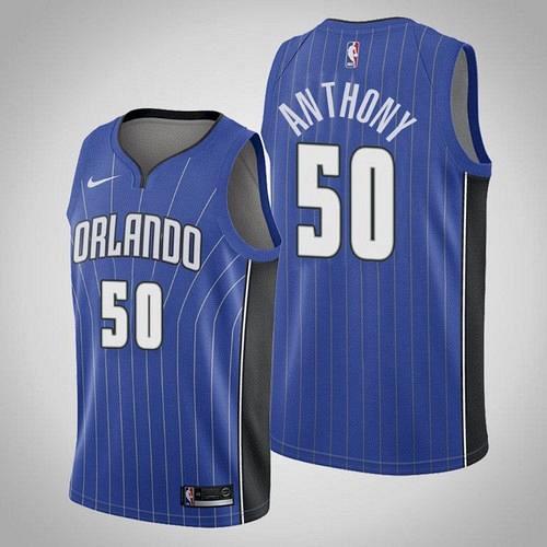 Men's Orlando Magic #50 Cole Anthony Blue 2020 Draft Jersey