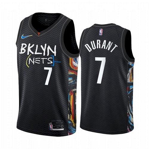 Men's Brooklyn Nets #7 Kevin Durant 2021 City Black Jersey