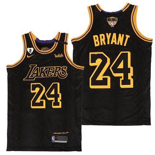 Men's Lakers #24 Kobe Bryant Black Mamba Gigi 2020 Finals Jersey