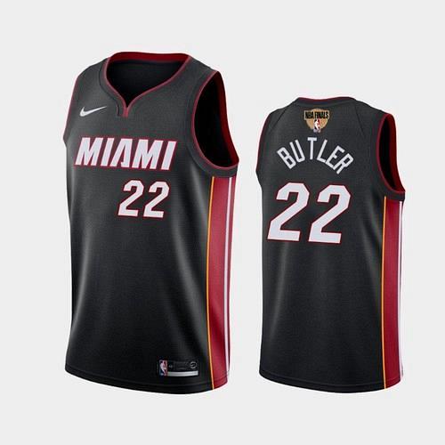 Men's Miami Heat #22 Jimmy Butler Black Icon 2020 Finals Jersey