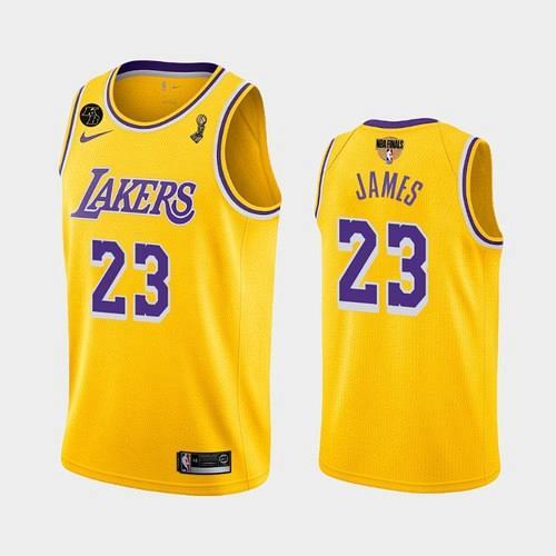 Men's Lakers LeBron James Gold Kobe 2020 Finals Champions Jersey