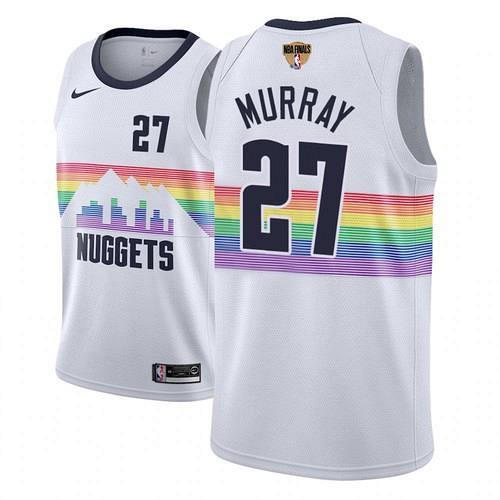 Men's Denver Nuggets #27 Jamal Murray White City 2020 Finals Jersey