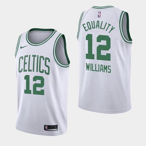 Men's Boston Celtics #12 Grant Williams Equality White Jersey
