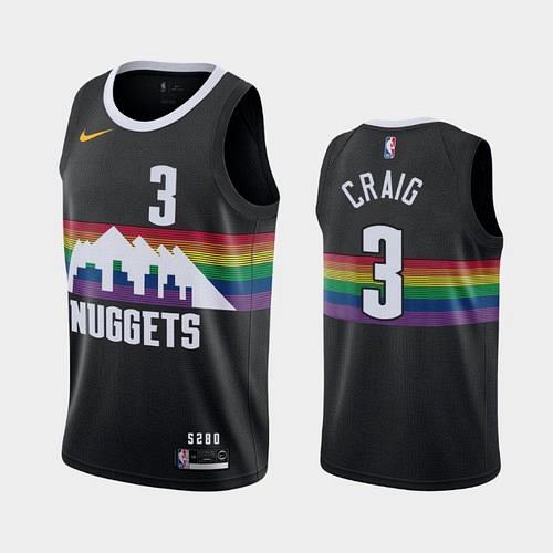 Men's Denver Nuggets #3 Torrey Craig 2020 Black City Jersey