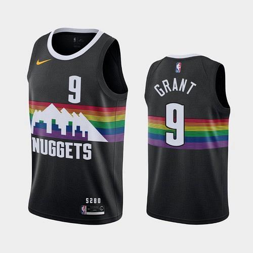 Men's Denver Nuggets #9 Jerami Grant 2020 Black City Jersey