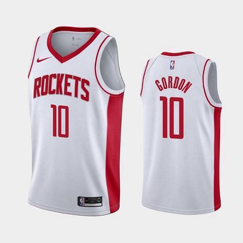 Men's Houston Rockets #10 Eric Gordon 2020 White Association Jersey