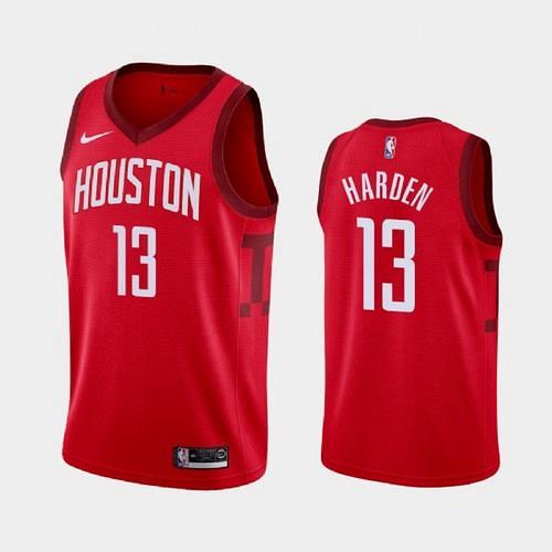 Men's Houston Rockets #13 James Harden Red Earned Jersey