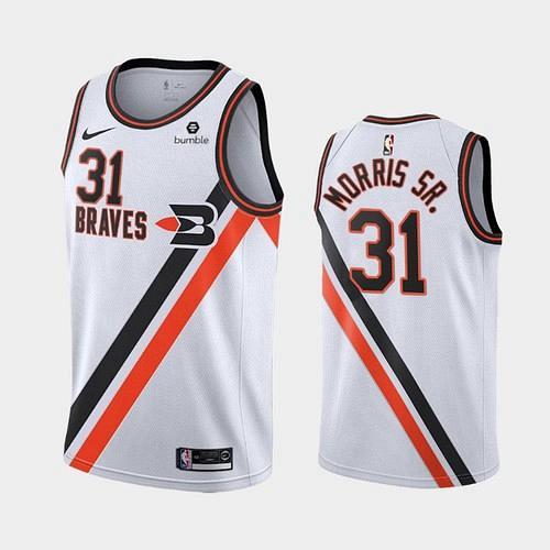 Men's Clippers #31 Marcus Morris Sr 2020 White Classic Jersey