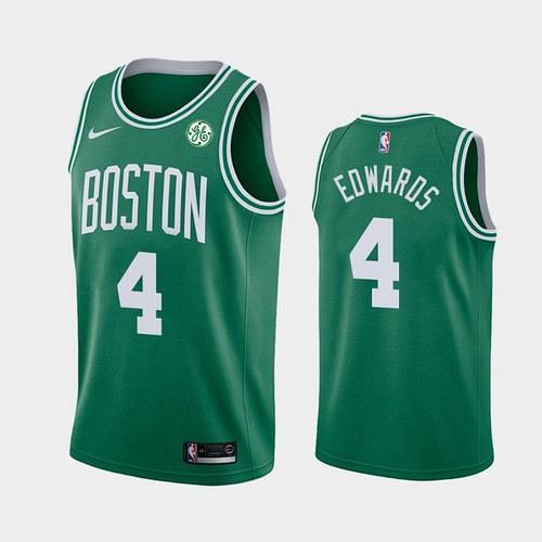 Men's Boston Celtics #4 Carsen Edwards Green Icon Jersey