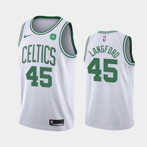 Men's Boston Celtics #45 Romeo Langford White Association Jersey