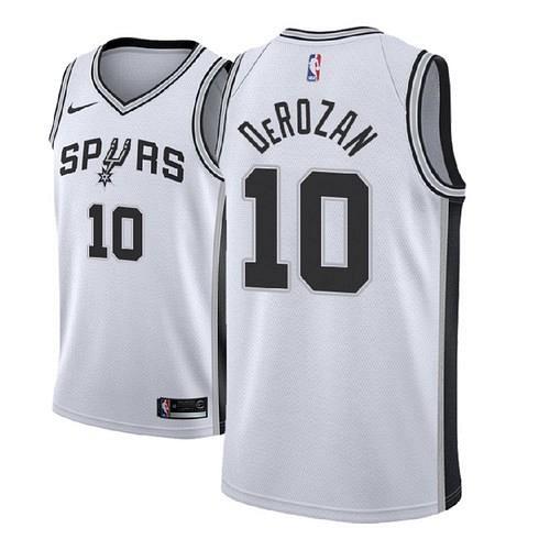 Men's San Antonio Spurs #10 DeMar DeRozan Association White Jersey