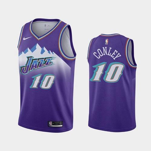 Men's Utah Jazz #10 Mike Conley 2020 Classics Purple Mountain Jersey