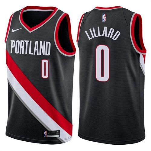 Men's Portland Trail Blazers #0 Damian Lillard Icon black Jersey