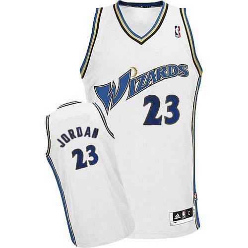 Men's Washington Wizards #23 Michael Jordan White Throwback Jersey